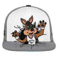 Youth Mitchell & Ness  Gray San Antonio Spurs Mascot Snapback Hat