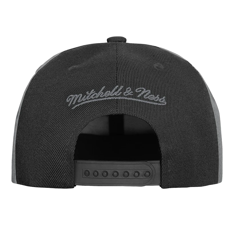 Casquette snapback Mitchell & Ness grise pour enfant, mascotte des Spurs de San Antonio
