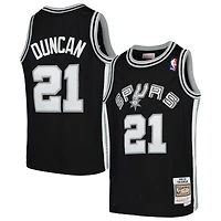 Maillot San Antonio Spurs Swingman Throwback pour jeune Mitchell & Ness Tim Duncan Noir