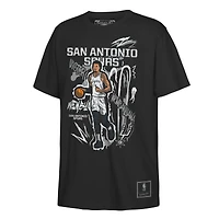 T-shirt Mitchell & Ness Victor Wembanyama noir San Antonio Spurs Chalked Up pour enfant