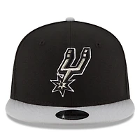 Youth New Era Black/Gray San Antonio Spurs 2026 NBA Finals Side Patch 9FIFTY Snapback Hat