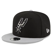 Youth New Era Black/Gray San Antonio Spurs 2026 NBA Finals Side Patch 9FIFTY Snapback Hat