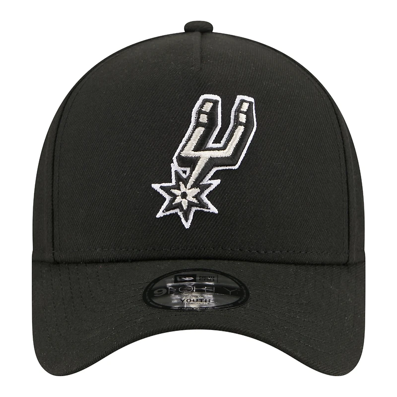Casquette ajustable New Era noire San Antonio Spurs 9FORTY pour jeunes