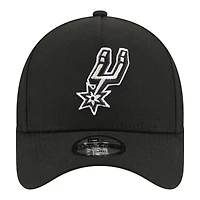 Casquette ajustable New Era noire San Antonio Spurs 9FORTY pour jeunes