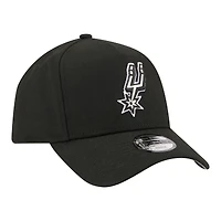 Youth New Era  Black San Antonio Spurs 9FORTY A-Frame Adjustable Hat