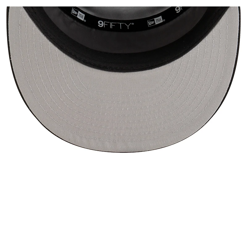 Casquette snapback New Era 9FIFTY blanche et noire San Antonio Spurs 2025 NBA Tip Off Split Panel pour jeunes