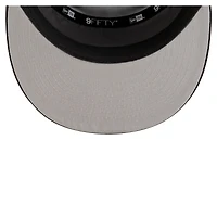 Casquette snapback New Era 9FIFTY blanche et noire San Antonio Spurs 2025 NBA Tip Off Split Panel pour jeunes