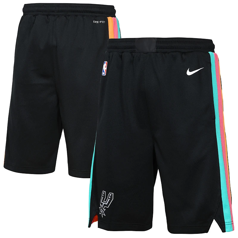 Short de performance Nike Swingman City Edition 2025/26 pour jeunes, noir