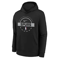 Youth Nike Black San Antonio Spurs 2025/26 Club Fleece Practice Hoodie