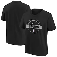 T-shirt d'entraînement Nike noir pour jeune des San Antonio Spurs