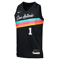 Youth Nike Victor Wembanyama Black San Antonio Spurs 2025/26 City Edition Swingman Jersey