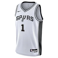 Maillot Nike Victor Wembanyama Swingman blanc pour jeune de San Antonio Spurs - Édition Association