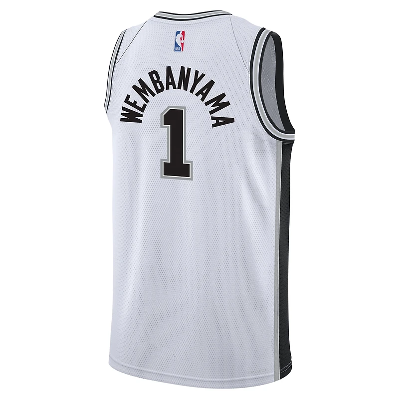 Maillot Nike Victor Wembanyama Swingman blanc pour jeune de San Antonio Spurs - Édition Association