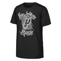 Youth Outerstuff Black San Antonio Spurs Air Brush T-Shirt