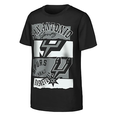 Youth Outerstuff Black San Antonio Spurs The Paint T-Shirt