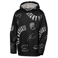 Sweat à capuche noir Youth Outerstuff San Antonio Spurs Moving Violation