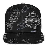 V110833 SPURS 000 NBA OST 25 Youth Street Hooper AOP Casquette à visière plate Snapback HATYTHSNP #17