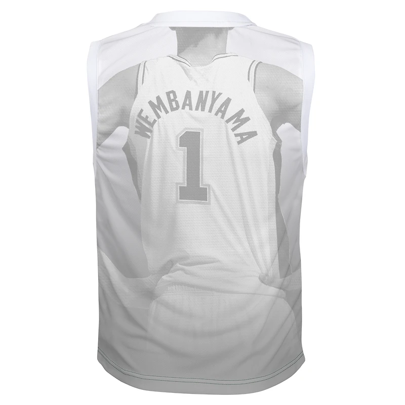 Youth Outerstuff Victor Wembanyama Silver San Antonio Spurs Hometown Fashion Jersey