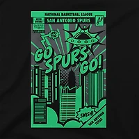 Youth Stadium Essentials Black San Antonio Spurs Area 210 Comic Book T-Shirt