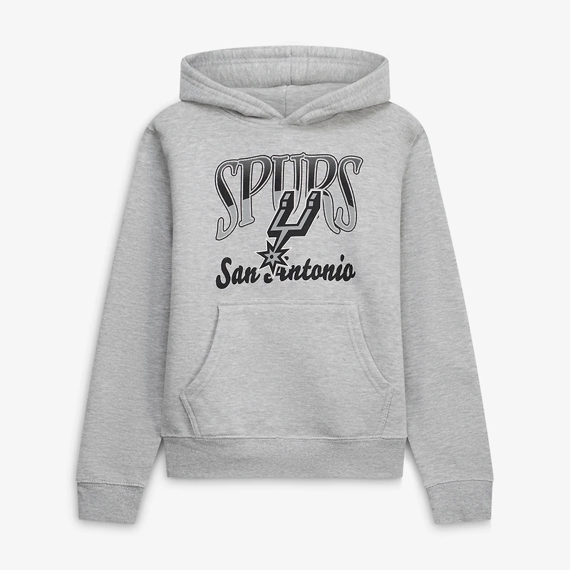 Youth Stadium Essentials Heather Gray San Antonio Spurs Sky High Hoodie