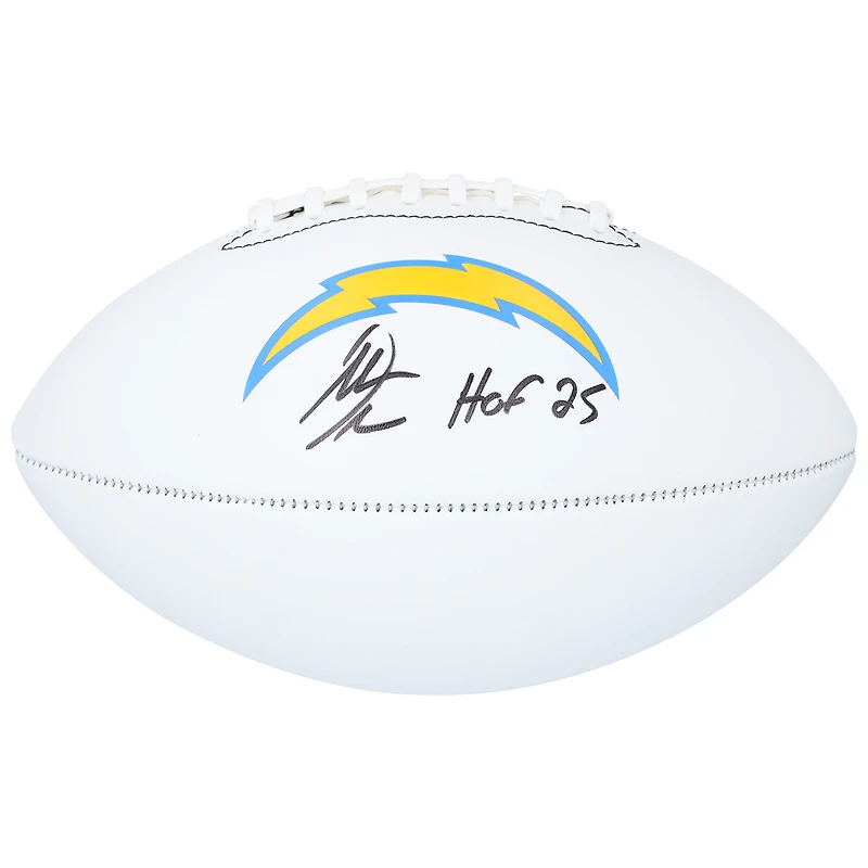 Antonio Gates San Diego Chargers Autographed Franklin White Panel Football with "HOF 25" Inscription 