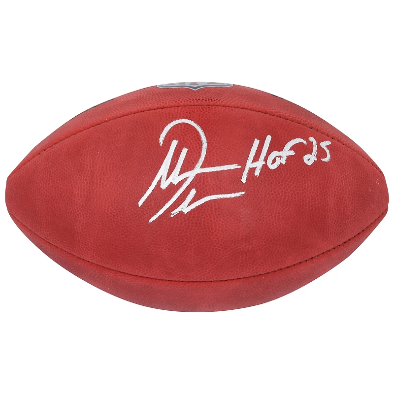Ballon de football Wilson Duke en couleur dédicacé par Antonio Gates des Chargers de San Diego avec l'inscription « HOF 25 »