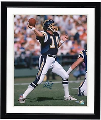 Dan Fouts San Diego Chargers Autographed 16" x 20" Throwing Photograph with "H.O.F. '93" Inscription