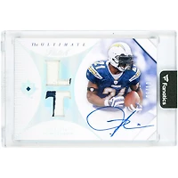 LaDainian Tomlinson San Diego Chargers Autographed 2008 Upper Deck Ultimate Collection The Ultimate Patch Dual Game-Used Dual-Color Relics #UP-LT #6/10 Card