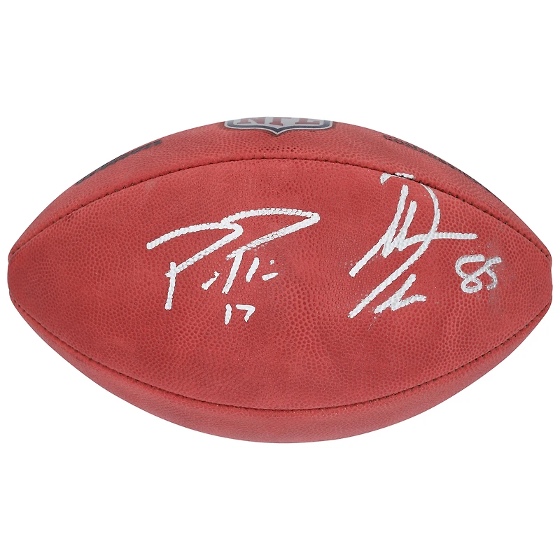 Ballon de football américain Wilson Duke en couleur, autographié par Philip Rivers et Antonio Gates des Chargers de San Diego