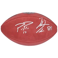 Ballon de football américain Wilson Duke en couleur, autographié par Philip Rivers et Antonio Gates des Chargers de San Diego