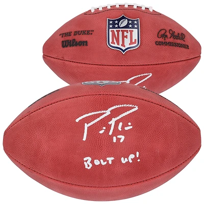 Philip Rivers Los Angeles Angels Autographed Wilson Duke Full Color Football with "Bolt Up!" Inscription