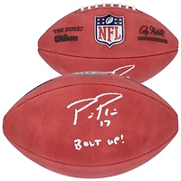 Philip Rivers Los Angeles Angels Autographed Wilson Duke Full Color Football with "Bolt Up!" Inscription