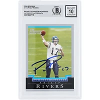 Philip Rivers San Diego Chargers Autographed 2004 Bowman #113 Beckett Fanatics Witnessed Authenticated 10 Rookie Card
