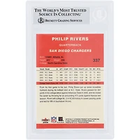 Carte de recrue authentifiée signée par Philip Rivers, San Diego Chargers, Fleer Tradition #337 de 2004, présentée par les fanatiques de Beckett