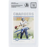 Carte de recrue 10 autographiée par Philip Rivers des San Diego Chargers, numéro 375 de Beckett, numéro 375, authentifiée, 2004