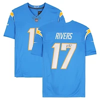 Maillot Nike Vapor Fuse Limited bleu poudré autographié par Philip Rivers des Chargers de San Diego