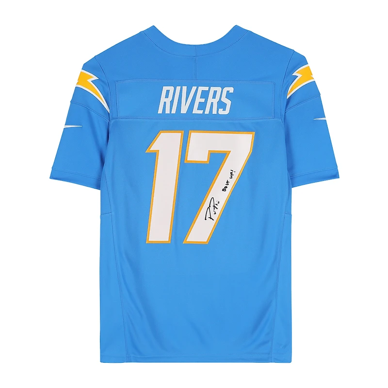 Philip Rivers San Diego Chargers Autographed Powder Blue Nike Vapor Fuse Limited Jersey with "Bolt Up" Inscription