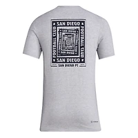 T-shirt cache-cœur adidas bleu marine San Diego FC pour homme
