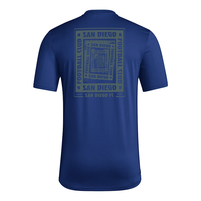 Men's adidas Navy San Diego FC Local Wrap T-Shirt