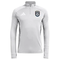 Men's adidas  Silver San Diego FC 2025 AEROREADY Quarter-Zip Long Sleeve Training Top