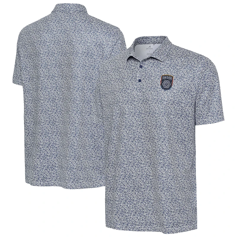 Men's Antigua  White San Diego FC Field Ditsy Polo