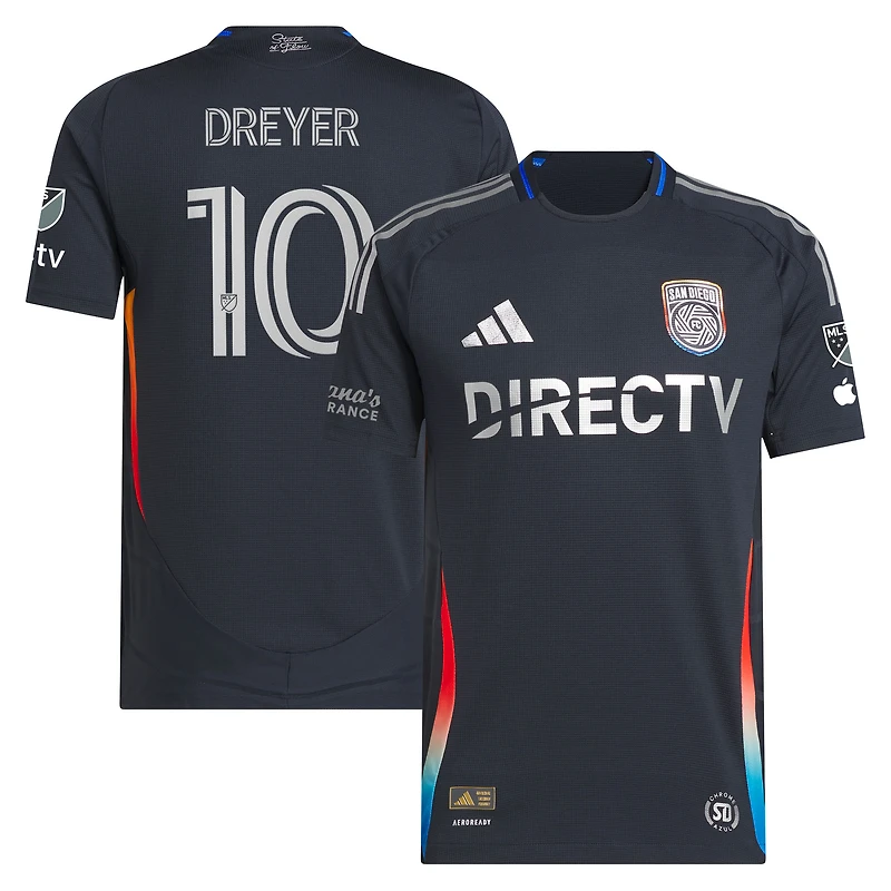 Maillot authentique adidas Anders Dreyer bleu marine San Diego FC 2025 State of Flow pour homme