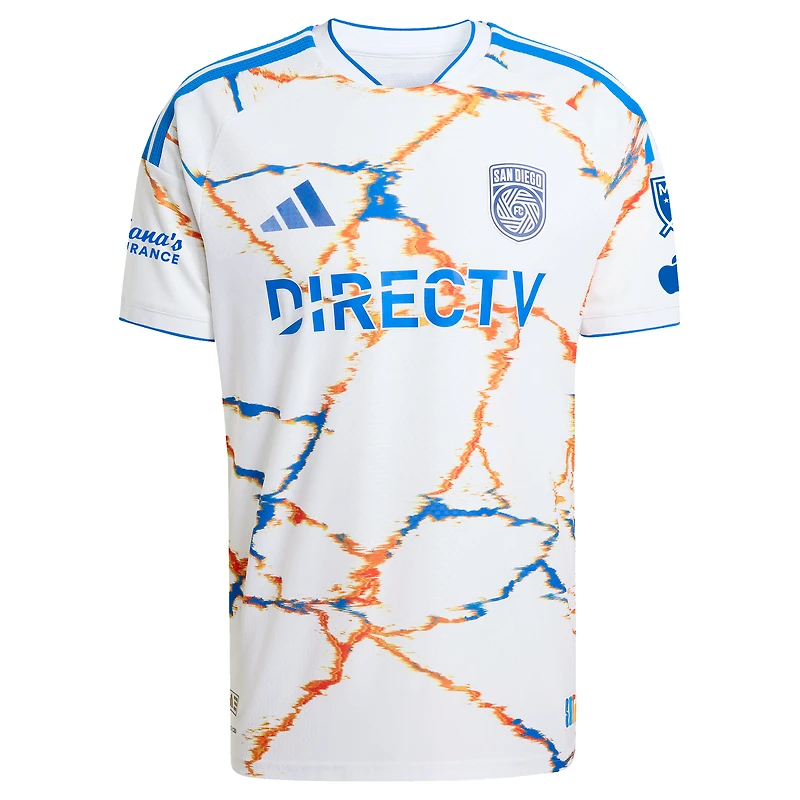 Men's adidas Anibal Godoy White San Diego FC  2026 Unprecedented Unity Kit On-Field Authentic Patch Jersey