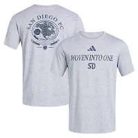 T-shirt adidas pour homme, gris chiné, San Diego FC World Pitch