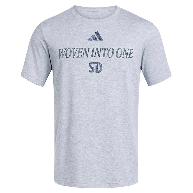Men's adidas Heather Gray San Diego FC World Pitch T-Shirt