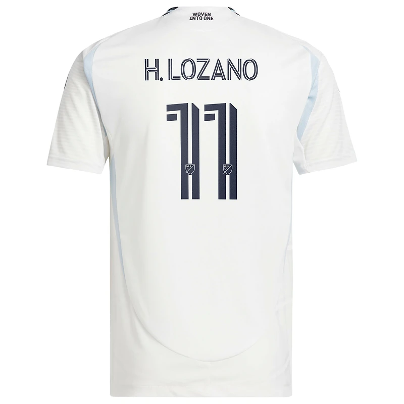 Maillot de joueur adidas Hirving Lozano blanc 2025 pour homme, réplique tissée en un