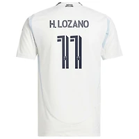 Maillot de joueur adidas Hirving Lozano blanc 2025 pour homme, réplique tissée en un
