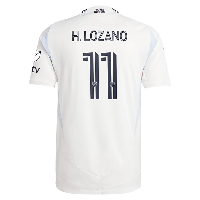maillot de joueur authentique tissé en un seul adidas Hirving Lozano blanc San Diego FC 2025 pour homme