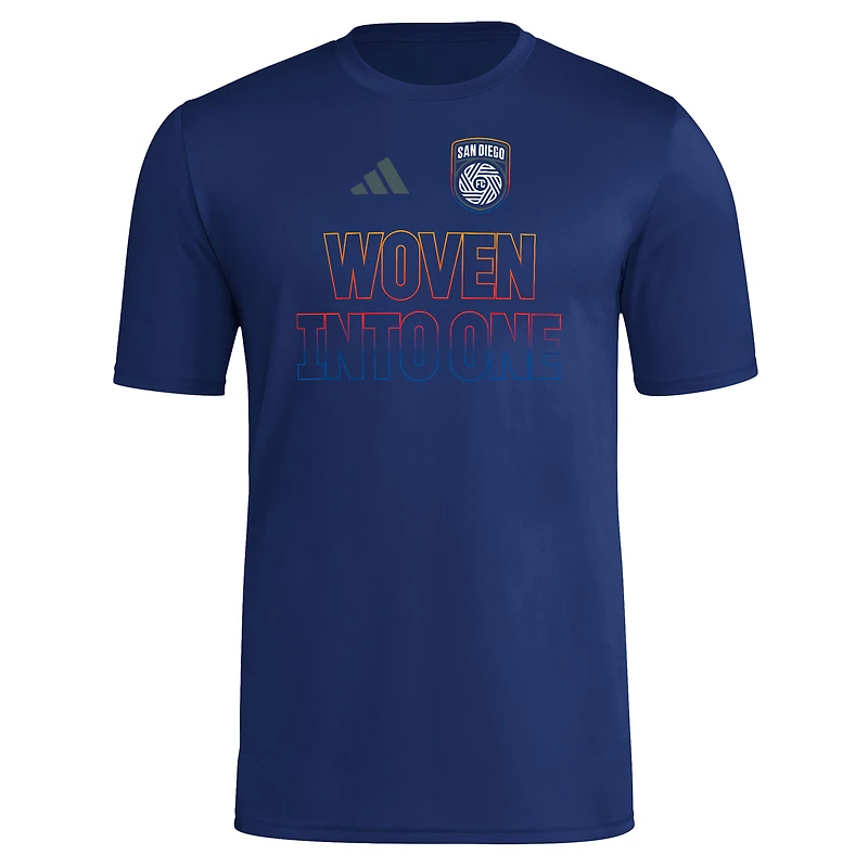 Men's adidas  Navy San Diego FC 2025 Jersey Hook AEROREADY T-Shirt