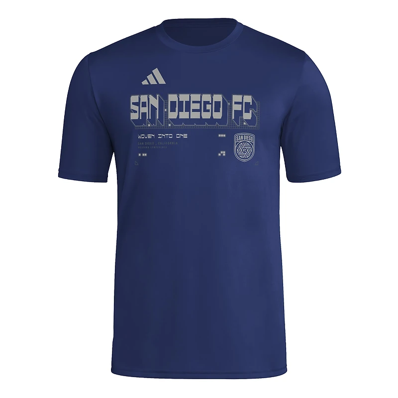 Men's adidas Navy San Diego FC 2026 Anthem AEROREADY Pregame T-Shirt